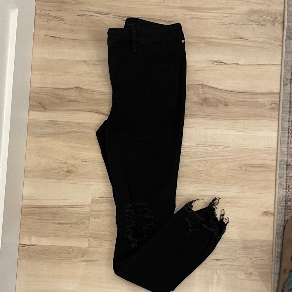 American Eagle Outfitters Women's Black Skinny Jeans size 8 Long